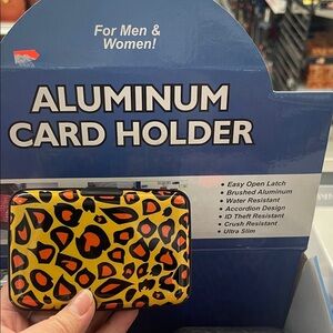 Leopard Print Aluminum Card Holder